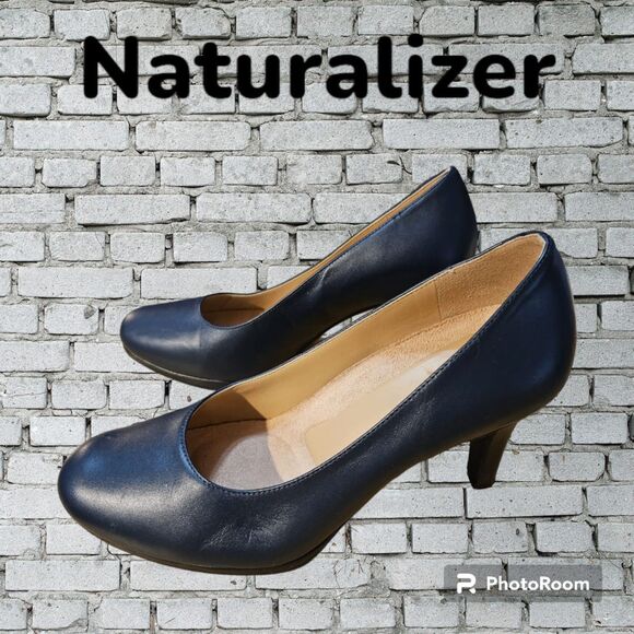 Women's Naturalizer Platform Heels Navy Blue Size 7 - Picture 3 of 6